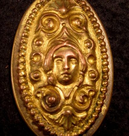 Figural Bronze Key Hole Cover