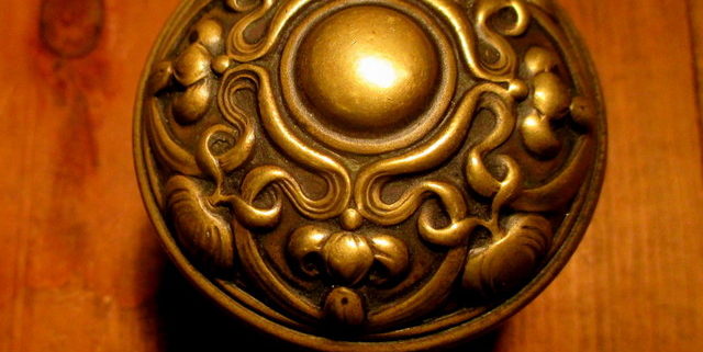 Art Nouveau Brass Door Knob