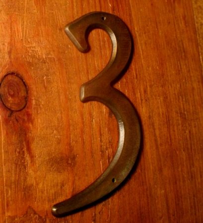 House Numbers Brass Iron
